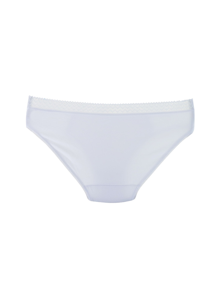 Figi - Figi bawełniane mini bikini damskie koronka BIAŁY - produkt moraj.pl 1