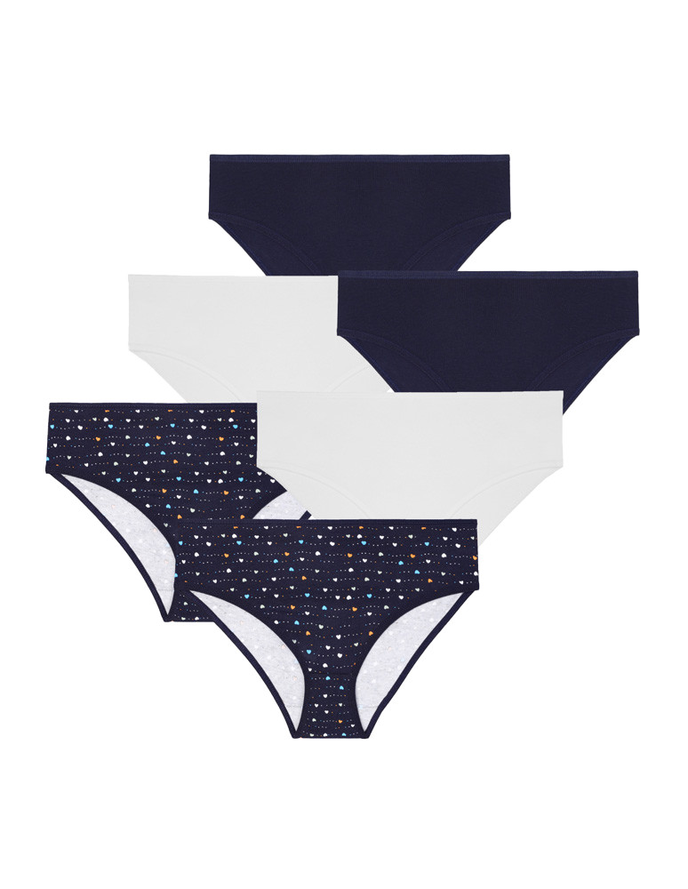 Figi - Majtki damskie figi bikini bawełniane gładkie 6-pak WIELOKOLOROWY - produkt moraj.pl 1