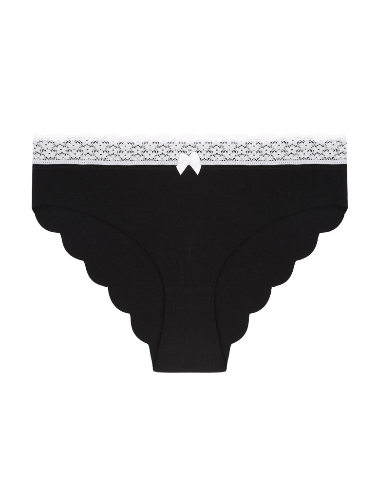 Figi - Majtki damskie figi bikini laserowo cięte z koronką 12-pak WIELOKOLOROWY - produkt moraj.pl 2
