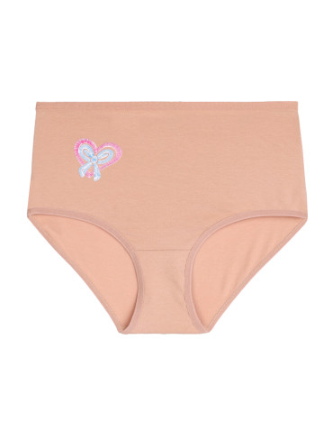 Figi - Majtki figi damskie z wysokim stanem Plus Size 3-pak BEŻOWY - produkt 4