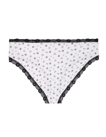 Figi - Majtki damskie figi bikini z wzorem wykończone koronką 6-pak WIELOKOLOROWY - produkt 2