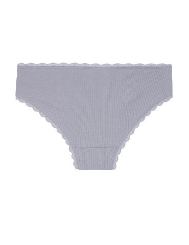 Figi - Majtki damskie figi bikini prążkowane z koronką 6-pak WIELOKOLOROWY - produkt 2