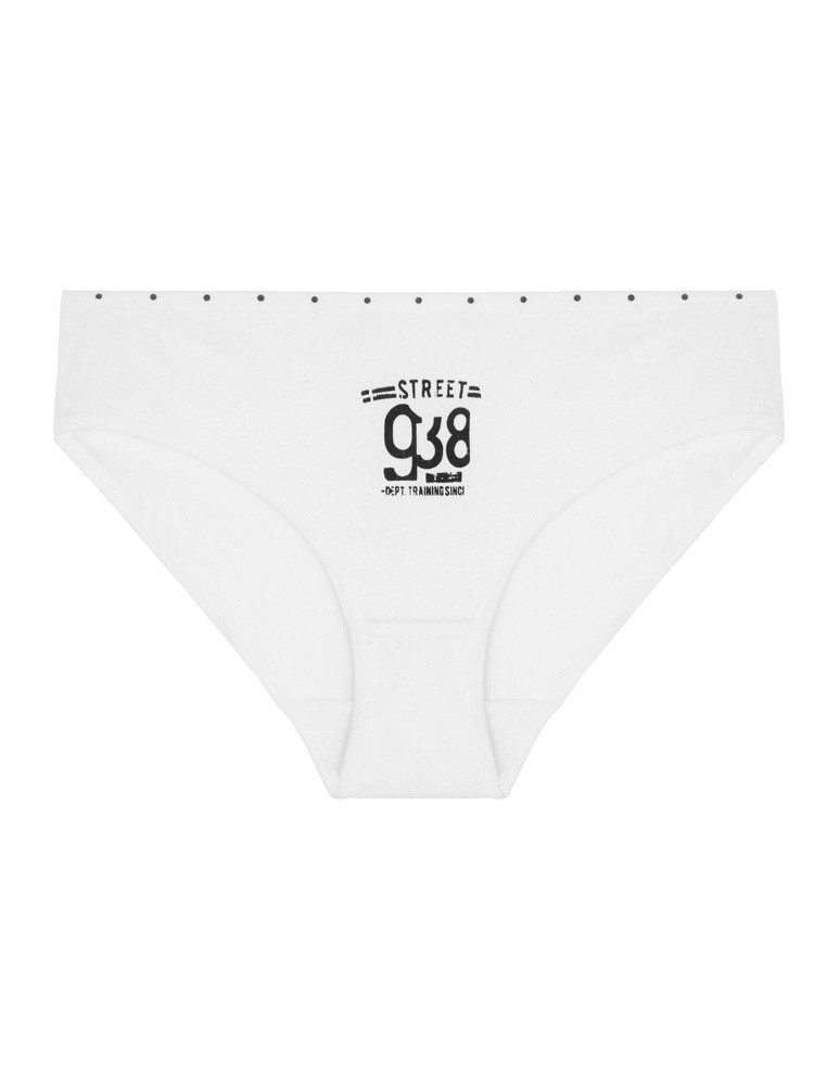 Figi - Majtki figi damskie bikini bawełniane z nadrukiem 4-pak WIELOKOLOROWY - produkt moraj.pl 4