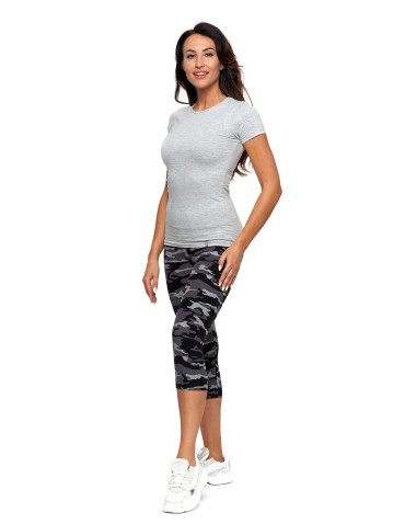 Legginsy - Legginsy damskie 3/4 moro WZÓR 1 - produkt 6