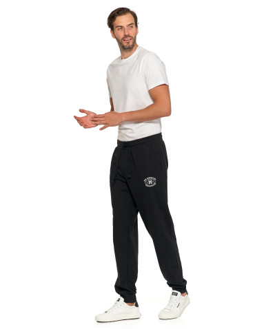 Spodnie - Męskie spodnie dresowe typu joggery CZARNY - produkt 2