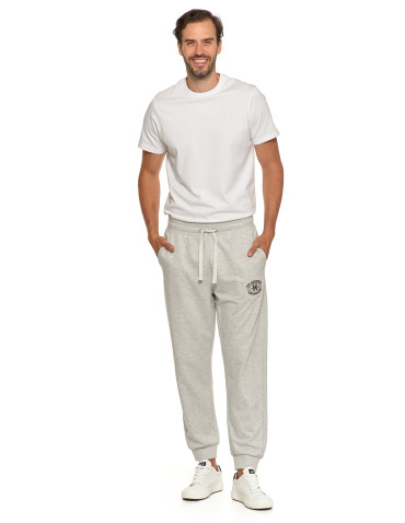 Spodnie - Męskie spodnie dresowe typu joggery SZARY - produkt 1