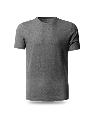 Koszulki, topy, koszule - Koszulka męska bawełniana T-shirt CIEMNY SZARY - produkt 5