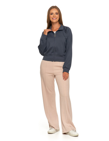 Bluzy - Damska bluza rozpinana ze stójką GRAFIT - produkt 4