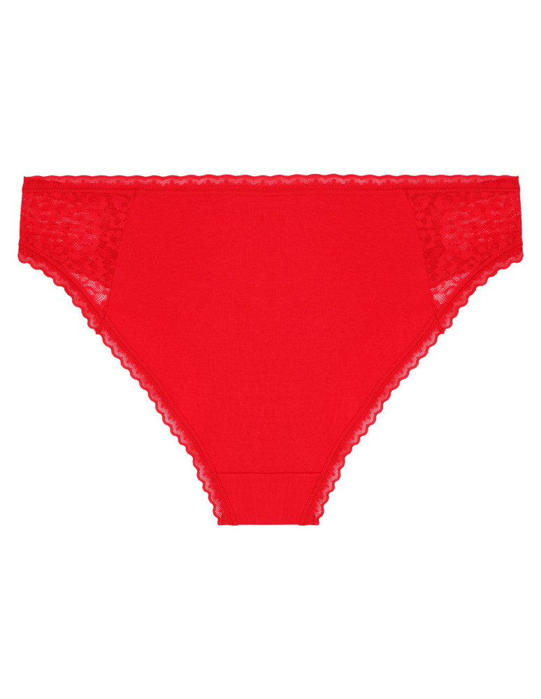 Figi - Damskie majtki figi bikini bawełniane z koronką 3-pak WIELOKOLOROWY - produkt moraj.pl 2