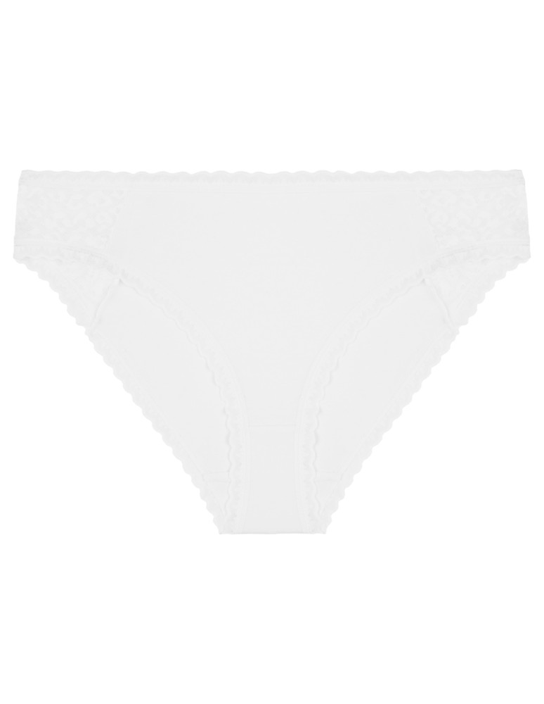 Figi - Damskie majtki figi bikini bawełniane z koronką 3-pak WIELOKOLOROWY - produkt moraj.pl 5