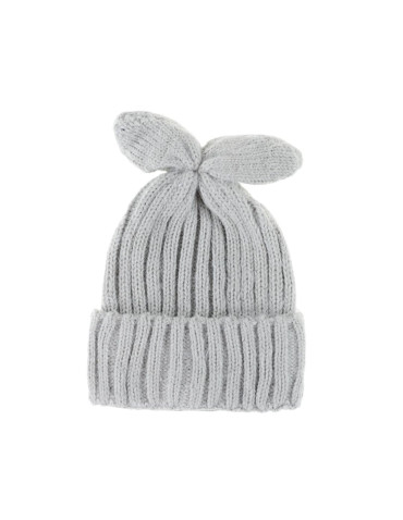 Czapki - Czapka dziecięca beanie z uszkami SZARY - produkt 1