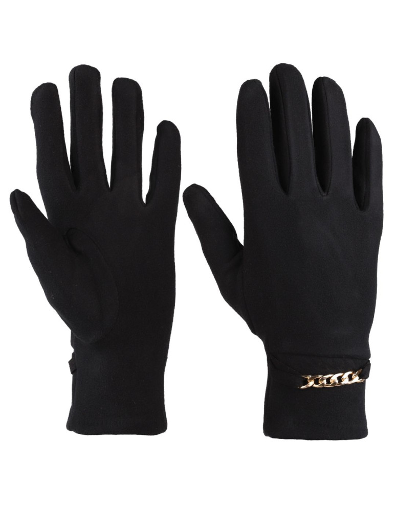 Rękawiczki - Eleganckie czarne rękawiczki damskie CZARNY - produkt moraj.pl 1