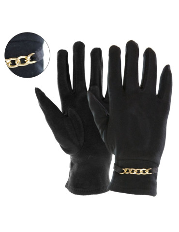 Rękawiczki - Eleganckie czarne rękawiczki damskie CZARNY - produkt 3