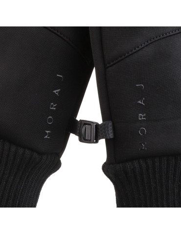 Rękawiczki - Czarne rękawiczki męskie sportowe typu Softshell dotykowe CZARNY - produkt 4