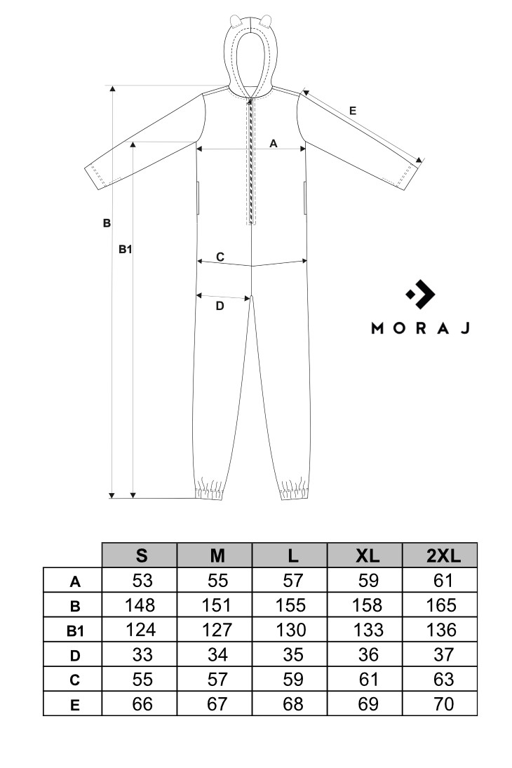 Piżama onesie w misia unisex kostium jednoczęściowy Piżama onesie w misia unisex kostium jednoczęściowy