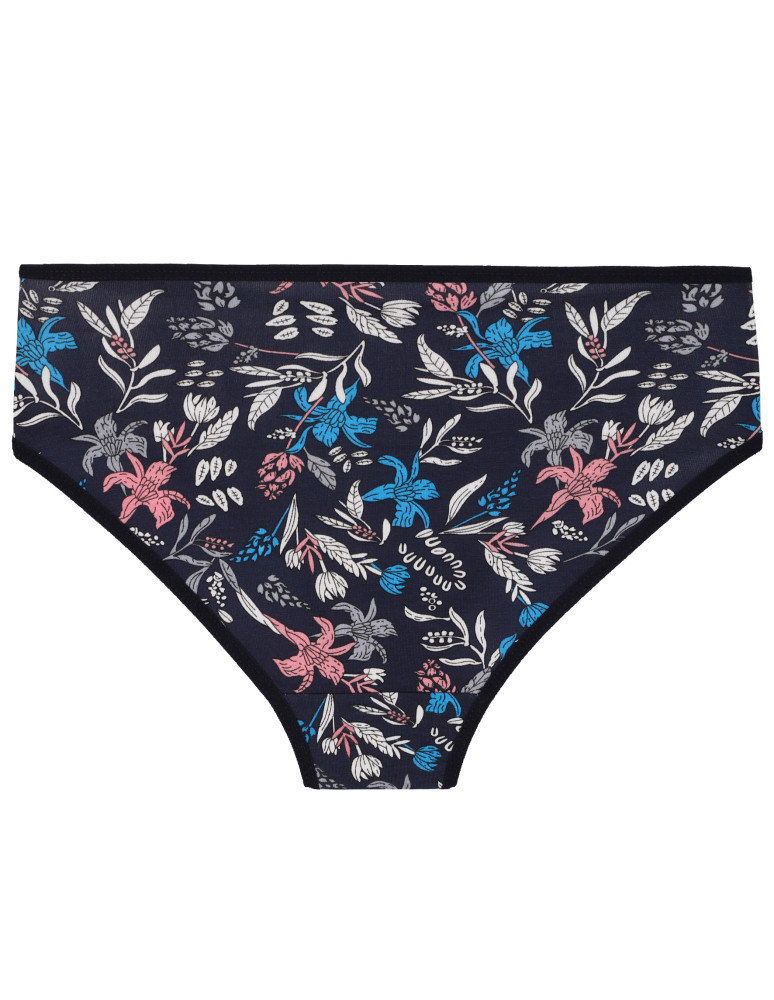 Figi - Damskie majtki bikini bawełniane z motywem kwiatowym 4-pak WIELOKOLOROWY - produkt moraj.pl 2