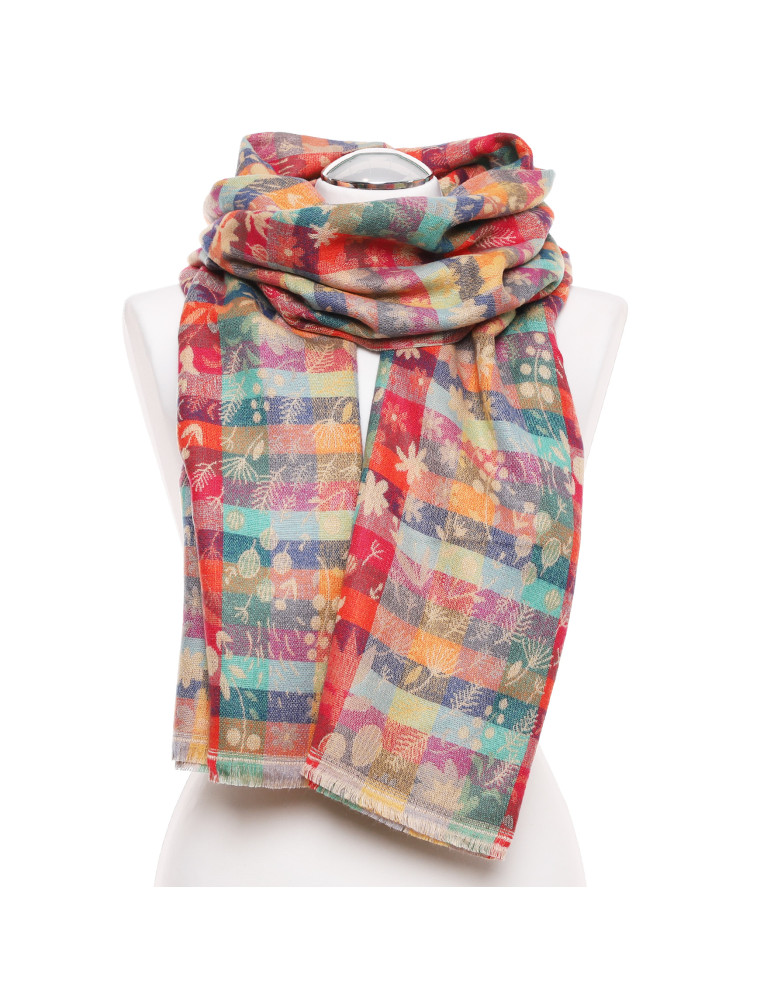 Szale i chusty - Szal damski boho z wiskozy WIELOKOLOROWY - produkt moraj.pl 3