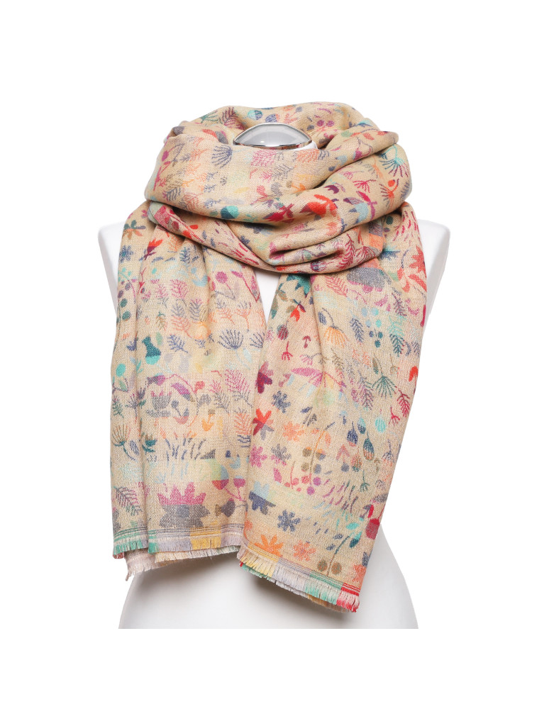 Szale i chusty - Szal damski boho z wiskozy WIELOKOLOROWY - produkt moraj.pl 4