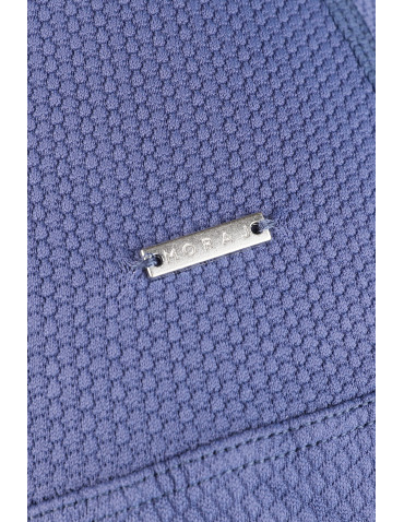 Legginsy - Prążkowane legginsy damskie sportowe z wysokim stanem NIEBIESKI - produkt 4