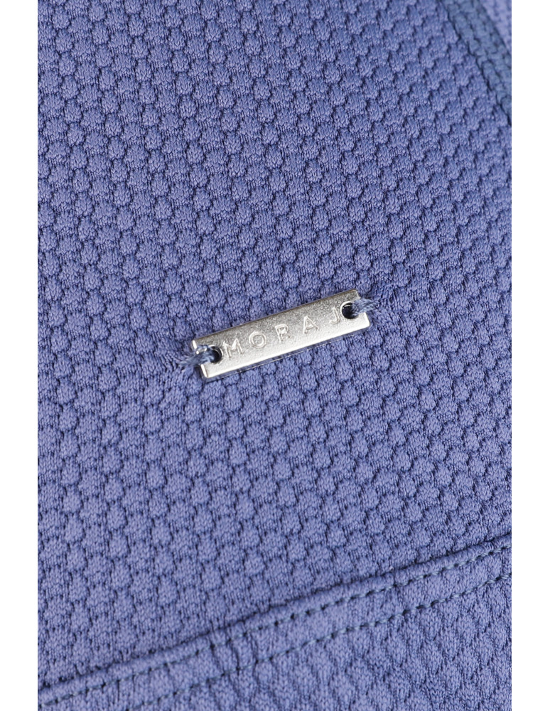 Legginsy - Prążkowane legginsy damskie sportowe z wysokim stanem NIEBIESKI - produkt moraj.pl 4