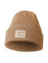 Czapka damska beanie klasyczna z napisem BEŻOWY
