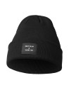 Czapka damska beanie klasyczna z napisem CZARNY