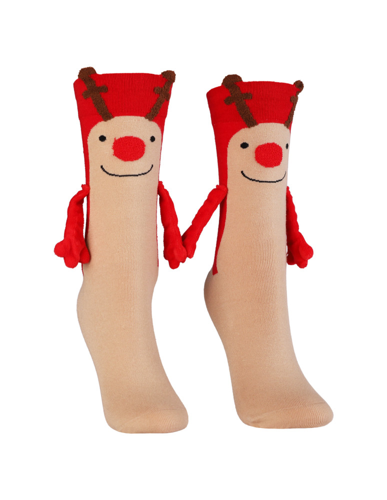 Skarpety - Skarpetki świąteczne w renifery Friendsy z rączkami WIELOKOLOROWY - produkt moraj.pl 1