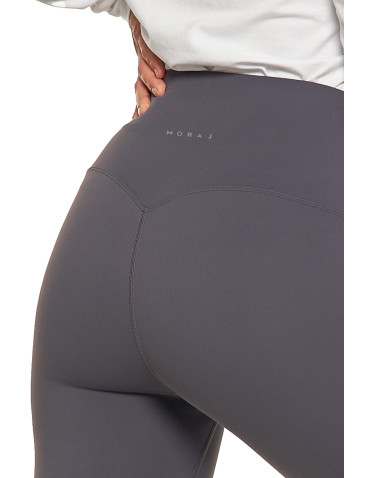 Legginsy - Legginsy damskie sportowe funkcyjne z wysokim stanem GRAFIT - produkt 5