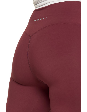 Legginsy - Legginsy damskie sportowe funkcyjne z wysokim stanem BORDOWY - produkt 7