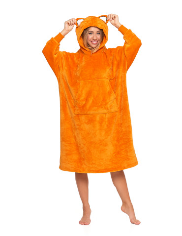 Kocobluzy - Kocobluza tygrys pluszowa 2w1 koc i poduszka POMARAŃCZOWY - produkt 8