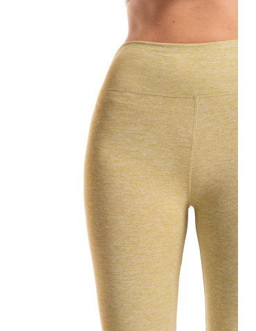 Legginsy - Legginsy damskie wysoki stan typu kolarka peach touch ZIELONY - produkt 7