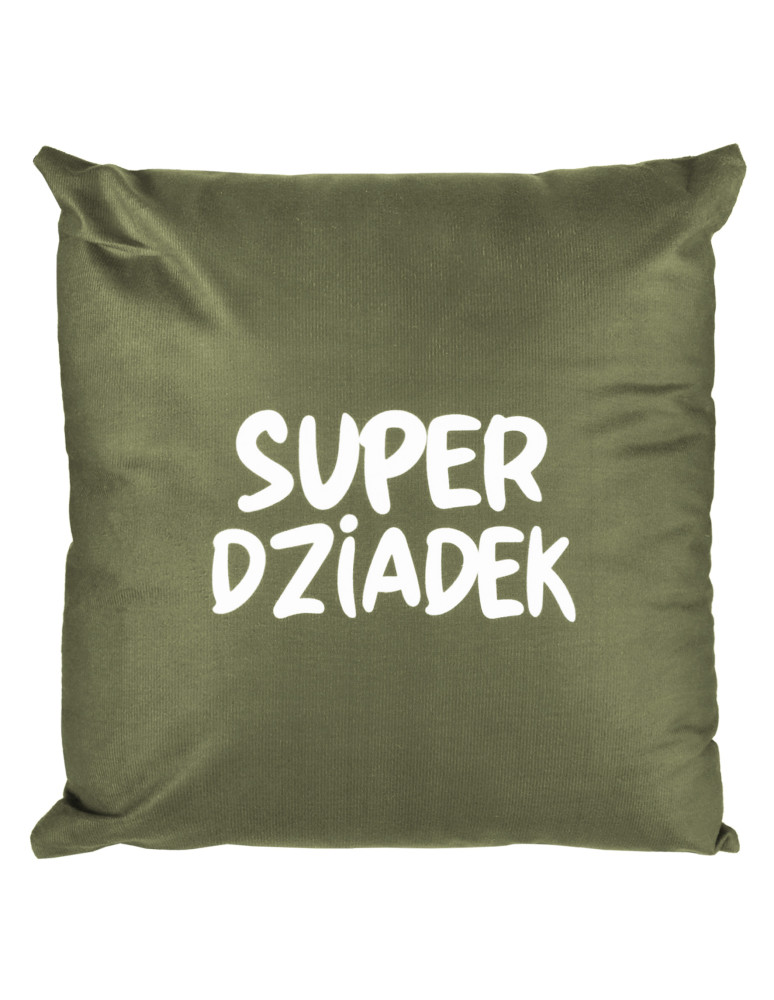 Poduszki dekoracyjne - Poduszka dekoracyjna Super Dziadek na prezent ZIELONY - produkt moraj.pl 1