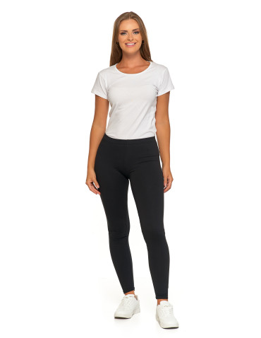 Legginsy - Klasyczne czarne legginsy damskie peach touch CZARNY - produkt 3