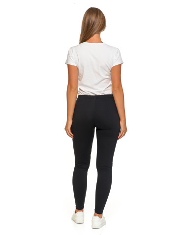 Legginsy - Klasyczne czarne legginsy damskie peach touch CZARNY - produkt 4
