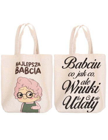 Torby zakupowe - Torba zakupowa pomysł na prezent dla babci WZÓR 2 - produkt 3