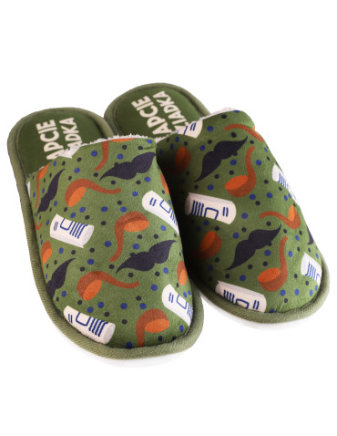 Kapcie - Kapcie dla Dziadka domowe ocieplane ZIELONY - produkt 3