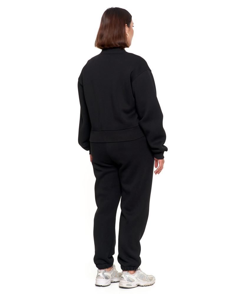 Bluzy - Damska bluza bomberka ocieplana z napami CZARNY - produkt moraj.pl 12