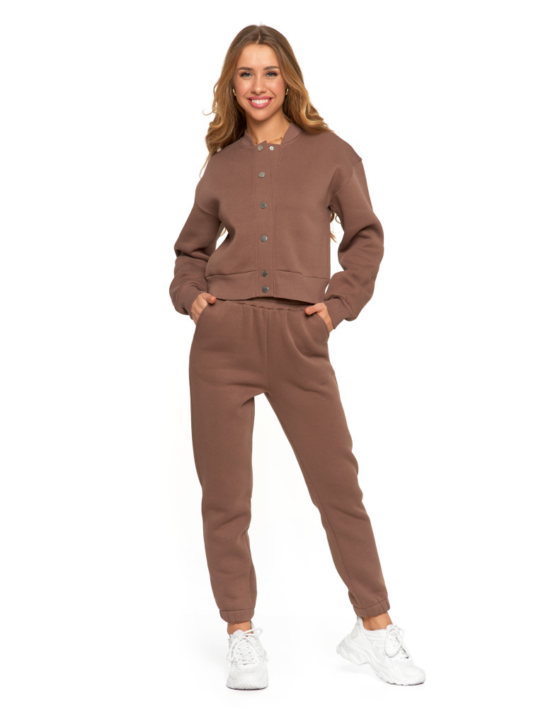 Bluzy - Damska bluza bomberka ocieplana z napami MOKKA - produkt moraj.pl 4