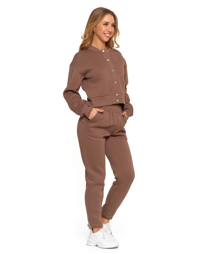 Bluzy - Damska bluza bomberka ocieplana z napami MOKKA - produkt moraj.pl 5