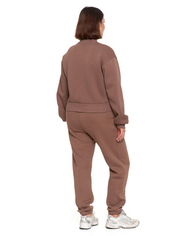 Bluzy - Damska bluza bomberka ocieplana z napami MOKKA - produkt 11