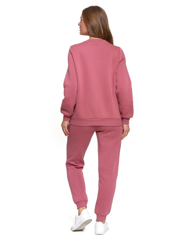 Bluzy - Damska bluza ocieplana z kieszeniami RÓŻOWY - produkt 7
